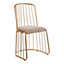 Interiors by Premier Lexi Chair with White Linen Seat, Backrest Ocassional Chair, Comfortable Accent Chair for Decor