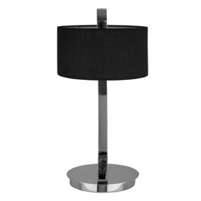 Interiors by Premier Leyna Black and Chrome Table Lamp