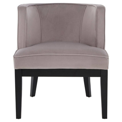 Interiors by Premier Light Grey Velvet Chair, Supportive Backrest Lounge Chair, Velvet Accent Chair