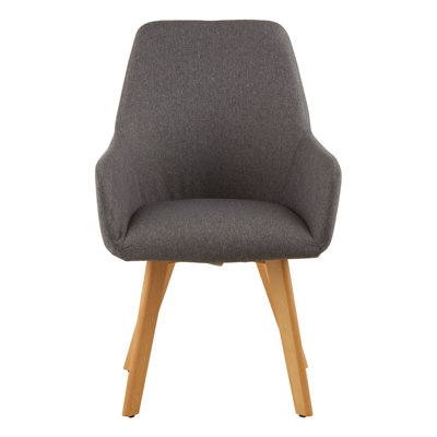 Interiors by Premier Lightweight Grey Leisure Chair, Effortless Cleaning Lounge Chair, Space-Saving Armchair, Comfy Lobby Chair