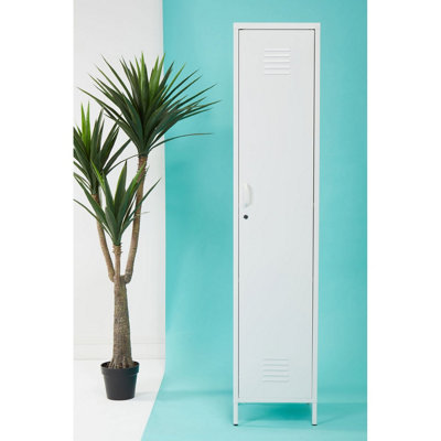 Interiors By Premier Lockable Design White Tall One Door Locker ...
