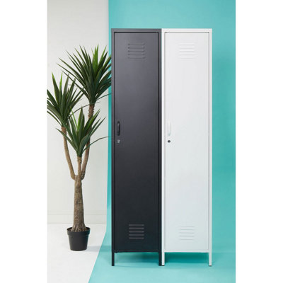 Interiors By Premier Lockable Design White Tall One Door Locker ...