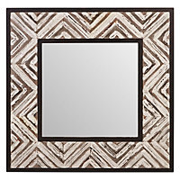 Interiors by Premier Lombok Wall Mirror with Black Wood Frame