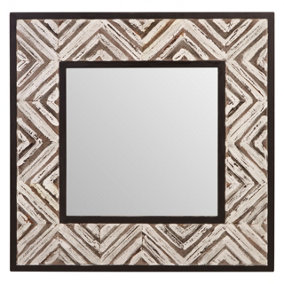 Interiors by Premier Lombok Wall Mirror with Black Wood Frame
