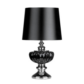 Interiors by Premier Luana Black Ceramic Table Lamp