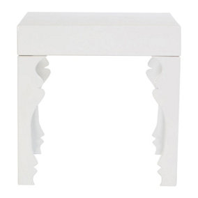 Interiors by Premier Luis White High Gloss Side Table