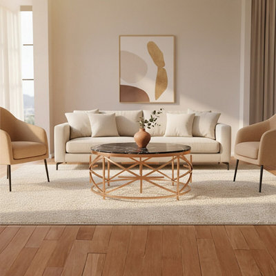 Interiors By Premier Luxurious Black Marble Coffee Table, Marble Top ...
