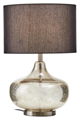 Interiors by Premier Luz Table Lamp With Black Linen Shade