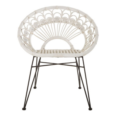 Interiors by Premier Manado White Rattan Chair