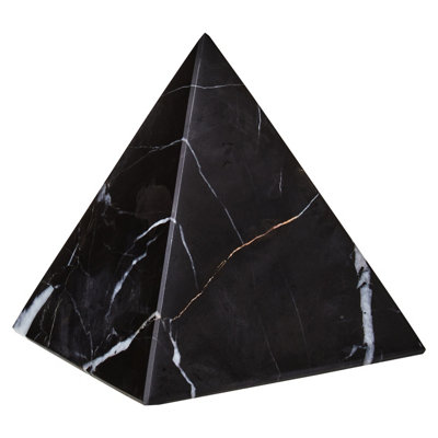 Interiors by Premier Marble Pyramid Ornament,Durable & Long-lasting Black Ornament, Easy to Clean Pyramid Marble Ornament