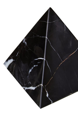 Interiors by Premier Marble Pyramid Ornament,Durable & Long-lasting Black Ornament, Easy to Clean Pyramid Marble Ornament