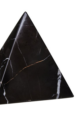 Interiors by Premier Marble Pyramid Ornament,Durable & Long-lasting Black Ornament, Easy to Clean Pyramid Marble Ornament