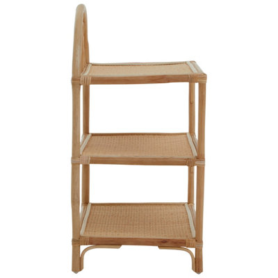 Wood and deals rattan shelf