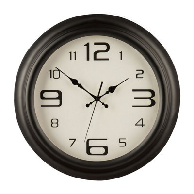 Interiors by Premier Matt Black Metal Wall Clock