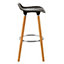 Interiors by Premier Matte Black Bar Stool, Easy to Clean Kitchen Bar Stool, Footrest Bar Stool, Space-Saver Breakfast Stool
