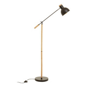 Interiors by Premier Matte Black Floor Lamp, Easy to Assemble Bedside Table Light, Eco-friendly Lamp for Table, Living Room