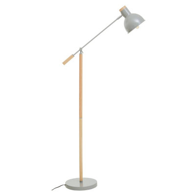 Interiors by Premier Matte Grey Floor Lamp, Adjustable Height Office Lamp, Easy-to-Use Lamp Floor, Focused Lighting Bedroom Lamp