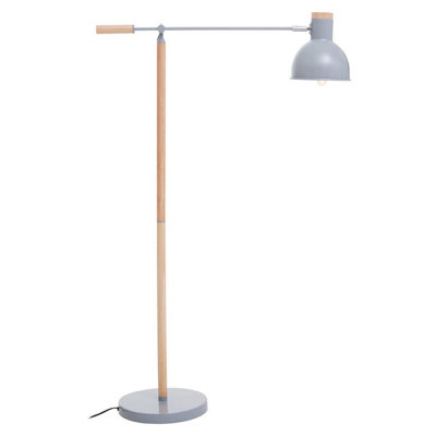 Interiors by Premier Matte Grey Floor Lamp, Adjustable Height Office Lamp, Easy-to-Use Lamp Floor, Focused Lighting Bedroom Lamp