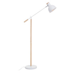 Interiors by Premier Matte White Floor Lamp, Easy to Assemble Bedside Table Light, Eco-friendly Lamp for Table, Living Room