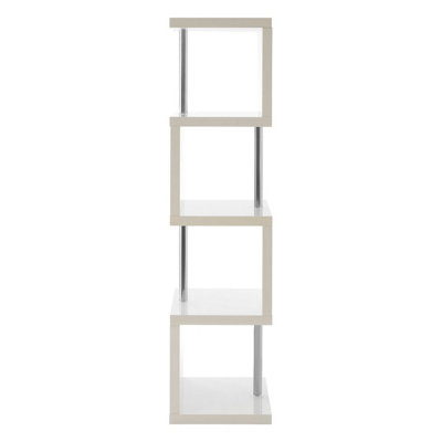 Interiors by Premier Maze 4 Tier White Gloss Shelf Unit