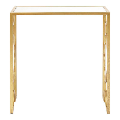Interiors by Premier Merlin Gold Leaf Side Tables Set of 2 | DIY at B&Q