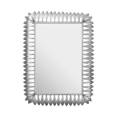 Interiors by Premier Merlin Silver Leaf Frame Wall Mirror