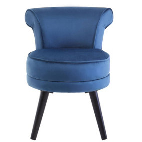 Interiors by Premier Midnight Velvet Chair, Enchanting Swivel Chair, Easy to Assemble Accent Chair, Comfy Office Chair