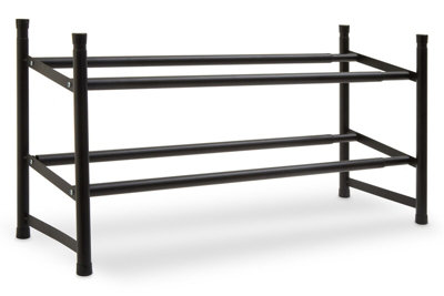 Interiors By Premier Minimal Two Tier Shoe Rack, Functional Shoe Drawer Organizer For Bedroom, Robust Shoe Rack For Livingroom