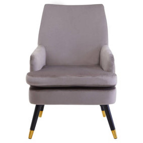 Interiors by Premier Mink Velvet Armchair, Built to Last lounge chair, Easy to Maintain Velvet Chair, Reliable Armchair