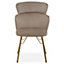 Interiors by Premier Mink Velvet Chair, Rustless Velvet Armchair, Easy to Assemble Bedroom Chair, Easy to Clean Outdoor Chair