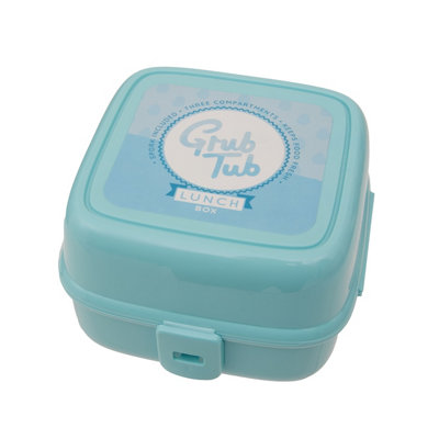 Interiors by Premier Mint Green 4 Compartments Lunch Box, Grub Tub Tiffin Box with Lock, Lunch Container for Office, Home