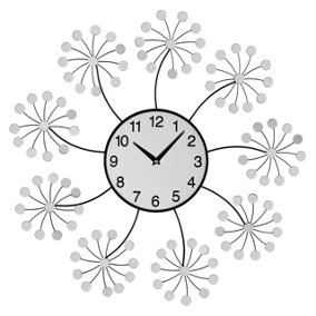 Interiors by Premier Mirrored Floret Wall Clock