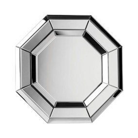 Interiors by Premier Mirrored Glass Octagonal Wall Mirror