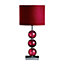 Interiors by Premier Mistro Burgundy Suede Effect Shade Table Lamp