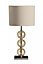 Interiors by Premier Mistro Cream Suede Effect Shade Table Lamp