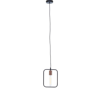 Interiors By Premier Modern Black And Copper Finish Pendant Light, Industrial Design Ceiling Light, Versatile Pendant Light