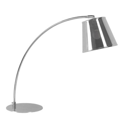 Interiors by Premier Modern Chrome Table Lamp With Glossy PVC