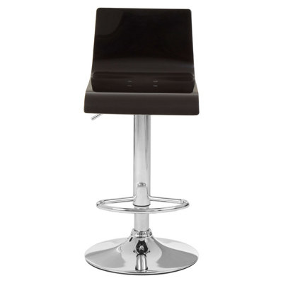 Interiors By Premier Modern Design Black Acryclic Bar Stool, Sleek