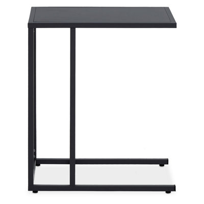 Interiors By Premier Modern Design Black Metal Side Table, Sleek Bedside Table For Bedroom, Functional Livingroom Sidetable