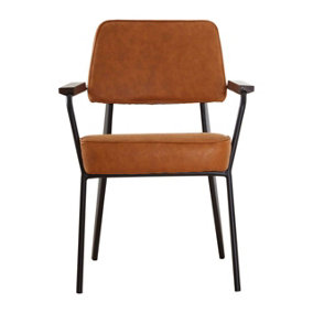 Interiors By Premier Modern Retro Camel Armchair, Durable & Stylish Occasional Chair, Easily Maintained Accent Chair, Small Chair