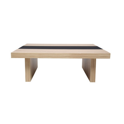 Interiors by Premier Modern Style Coffee Table, Natural Wood Coffee Table With High Gloss Finish, Wooden Coffee Table For Home