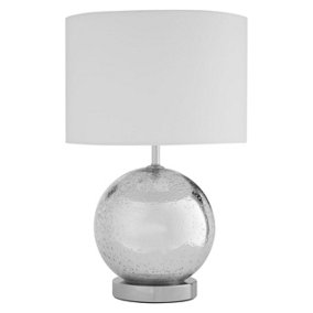 Interiors by Premier Naomi White Fabric Shade Table Lamp