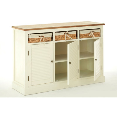 Interiors by Premier Natural and Cream Sideboard, Mid Century Sideboard ...