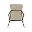 Interiors by Premier Natural Chair With Black Metal Frame, Easy Care Fabric Chair, Long-Lasting Indoor Dining Armchair