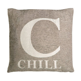 Interiors by Premier Natural 'Chill' Words Cushion
