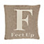 Interiors by Premier Natural 'Feet Up' Words Cushion
