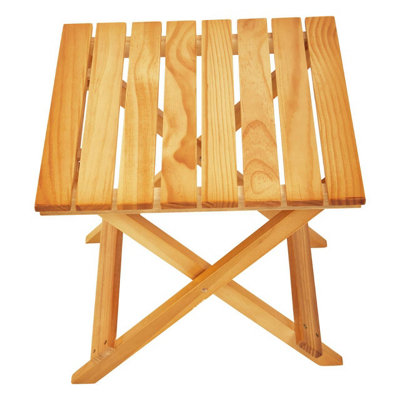 Interiors by Premier Natural Folding Table Small Folding Table, Easy to Clean Wooden Folding Table, Space-saver Fold-out Table