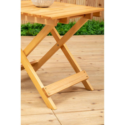 Interiors by Premier Natural Folding Table Small Folding Table, Easy to Clean Wooden Folding Table, Space-saver Fold-out Table