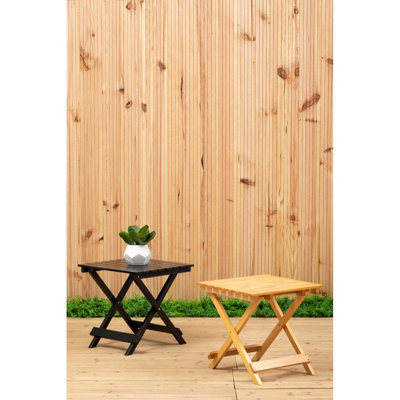 Interiors by Premier Natural Folding Table Small Folding Table, Easy to Clean Wooden Folding Table, Space-saver Fold-out Table
