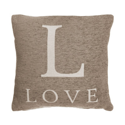 Interiors by Premier Natural 'Love' Words Cushion